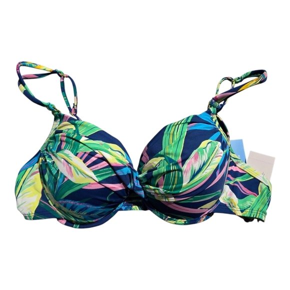 Bleu Rod Beattie Other - Women's Bleu Rod Beattie Bikini Top Size6 Blue Green Floral
